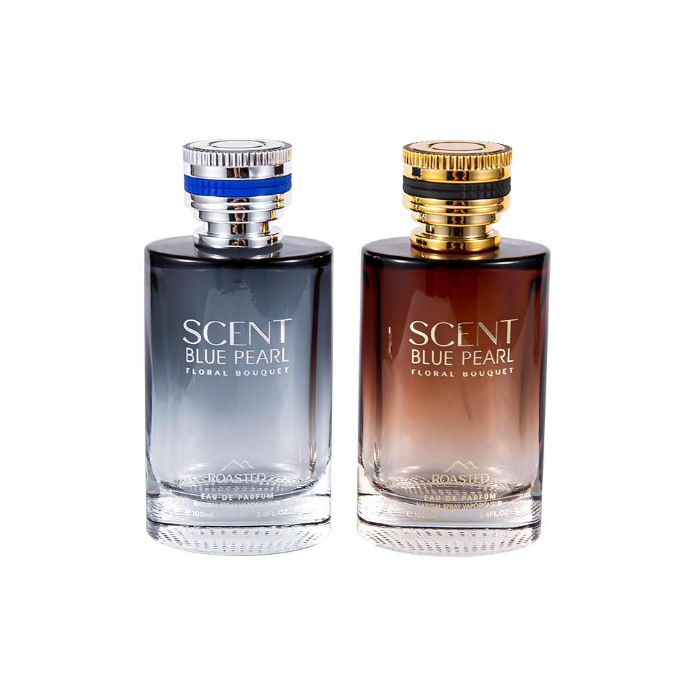 KY1109-WJ2098 زجاجة عطر زجاجية منقوشة سعة 100 مل مع غطاء عطر Pcta