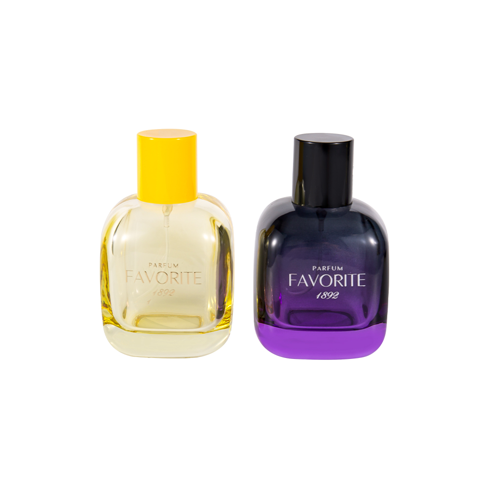 GC4869-WJ2531 زجاجة عطر زجاجية مزخرفة سعة 50 مل مع غطاء PP، سلسلة متعددة السعة