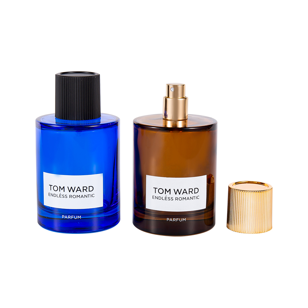 GC5178-WJ2623 زجاجة عطر زجاجية سعة 100 مل مع غطاء عطر مخطط